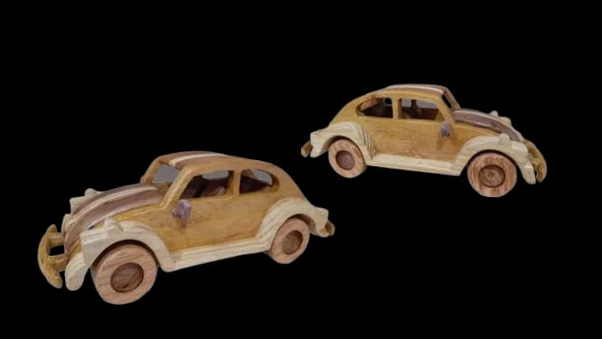 Fusca Clássico Artesanal em Madeira