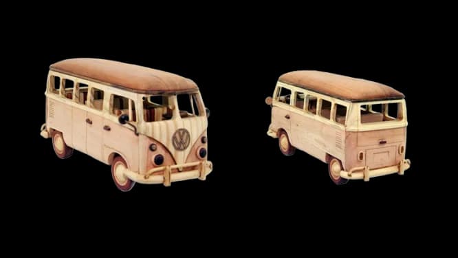 Kombi Clássica em Madeira