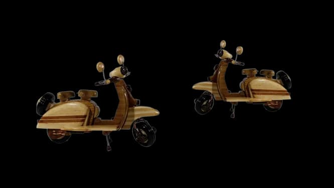 Scooter Clássica Artesanal em Madeira